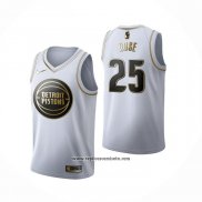 Camiseta Golden Edition Detroit Pistons Derrick Rose #25 Blanco